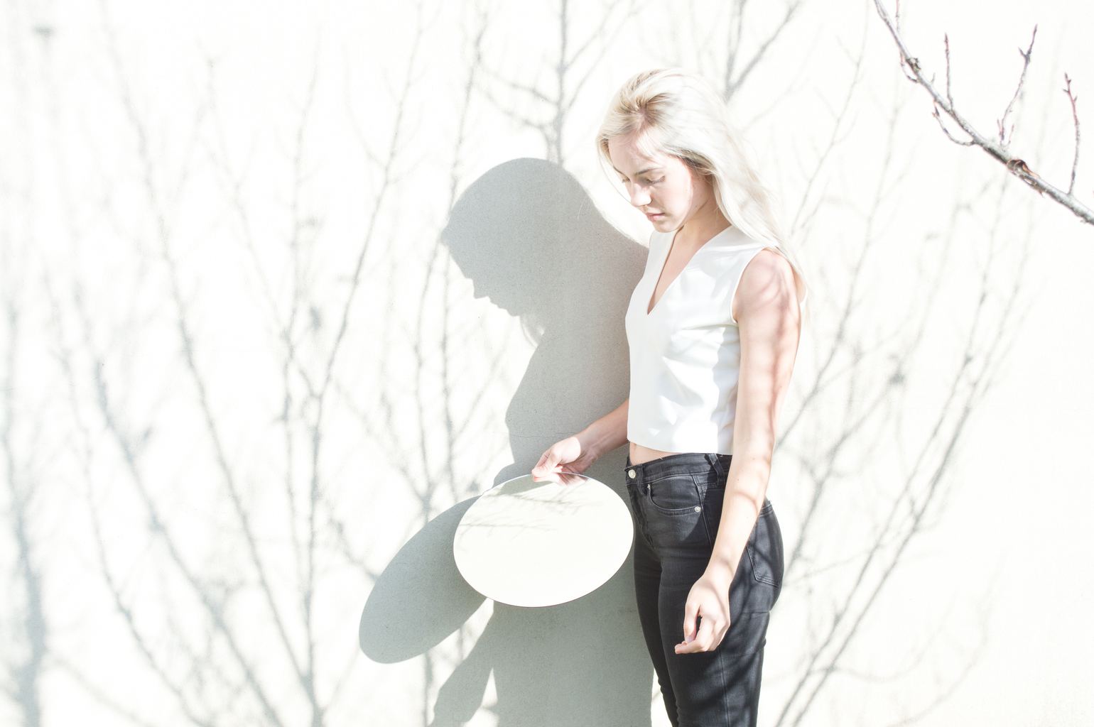 girl on white background