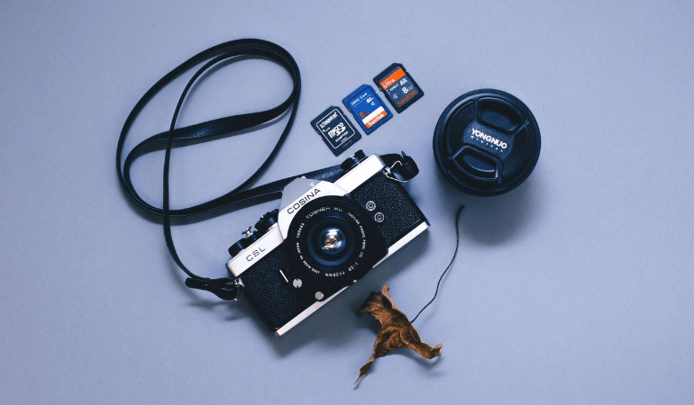 camera with memory card