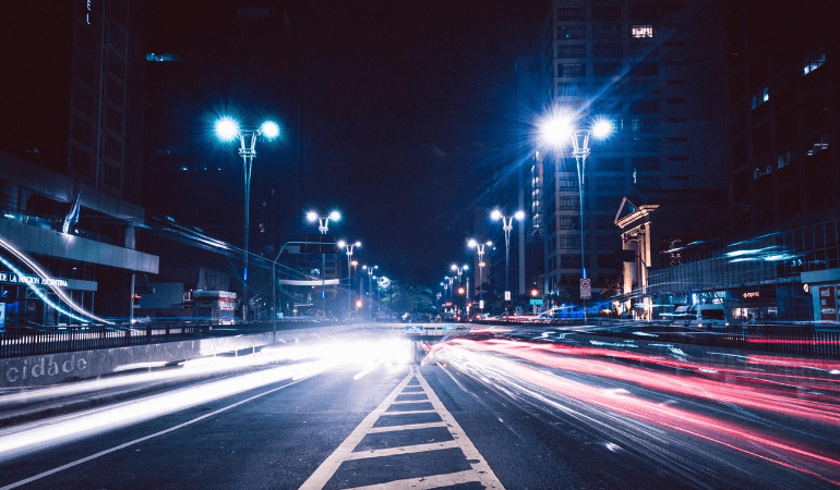 night road photograph