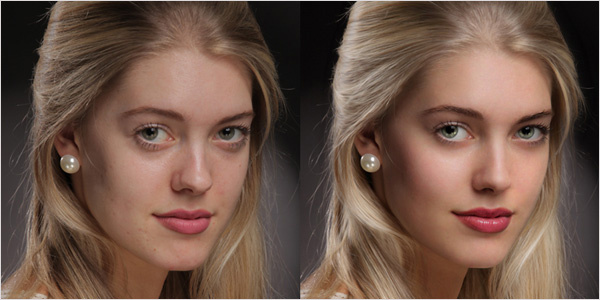 Face retouching in Photoshop: how to remove bruises and brighten eyes