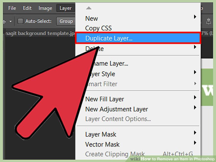 How to remove the caption from the image in Photoshop