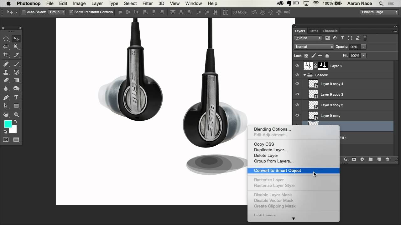 How to make an object shadow in Photoshop